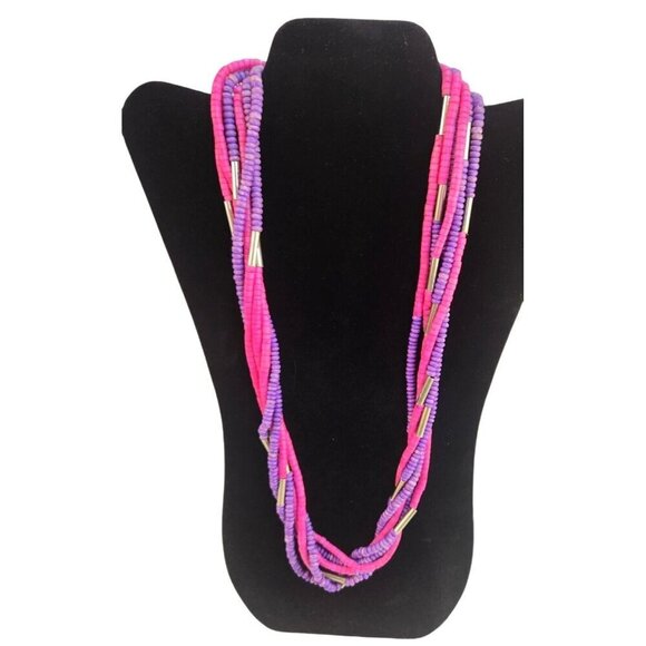 Multicolor Beaded Necklace Set With Rosary Cross & Stretch Bands Lot of 5 - Picture 7 of 10